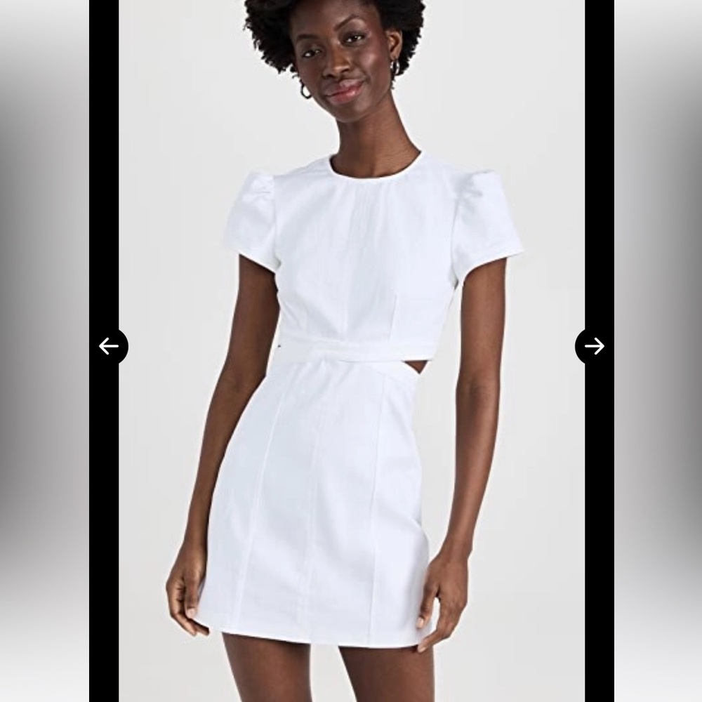 NEW CINQ A SEPT maddy dress in white size 10